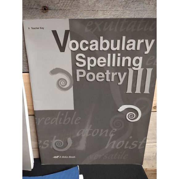 A Beka Language Series Vocabulary Spelling Poetry III Quiz Books, Teacher Key - Picture 2 of 4
